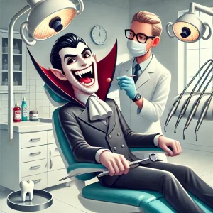 Vampire dentistry, happy, zirconia